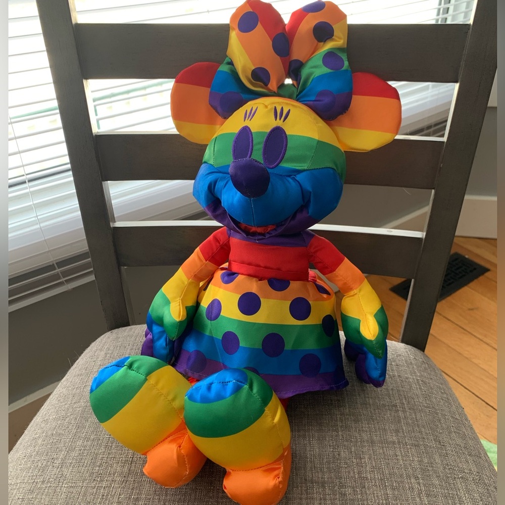 Disney Minnie Mouse Rainbow Pride plush